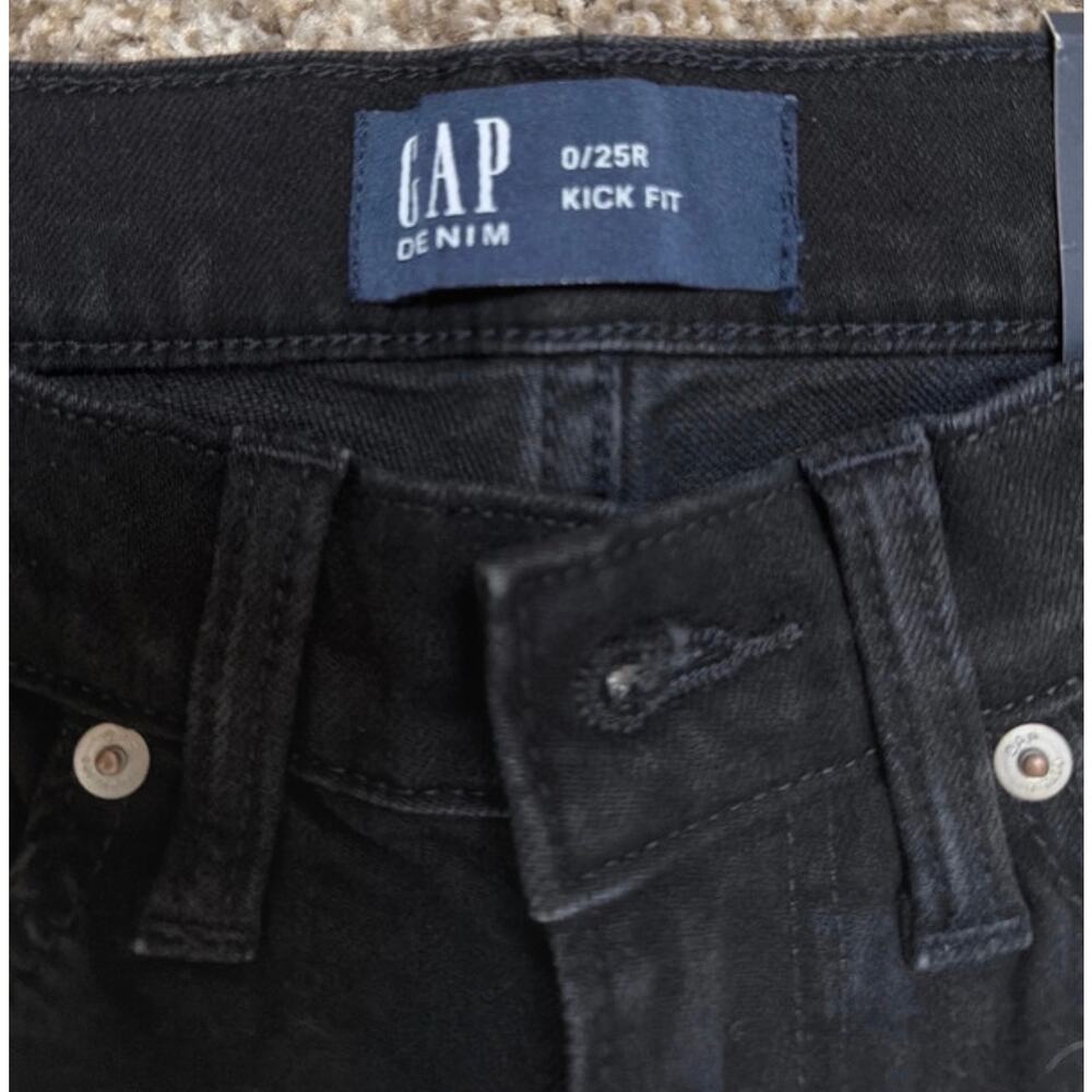 Gap Kick Fit Women's Black Denim Jeans 0 NWT - Picture 3 of 6